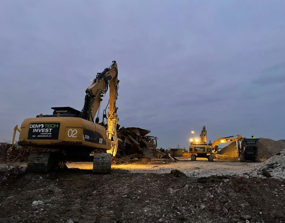 RAJA Constanta Statia de epurare demolare estacade gazometre excavare fundatii